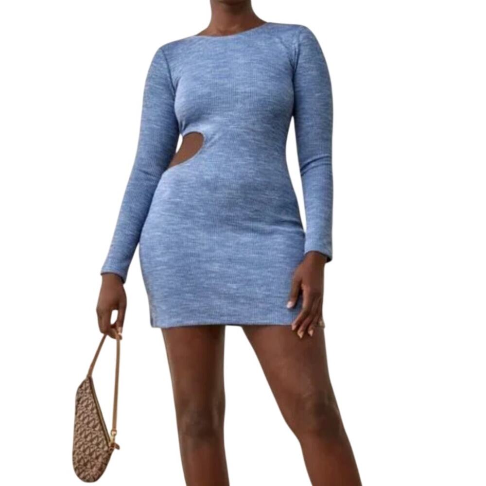 $128 Reformation Tracey Dress Deep Sky Blue XL NWT